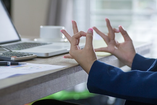 Yoga relaxation at work