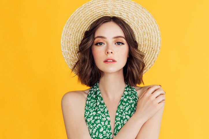 Beautiful girl wearing hat