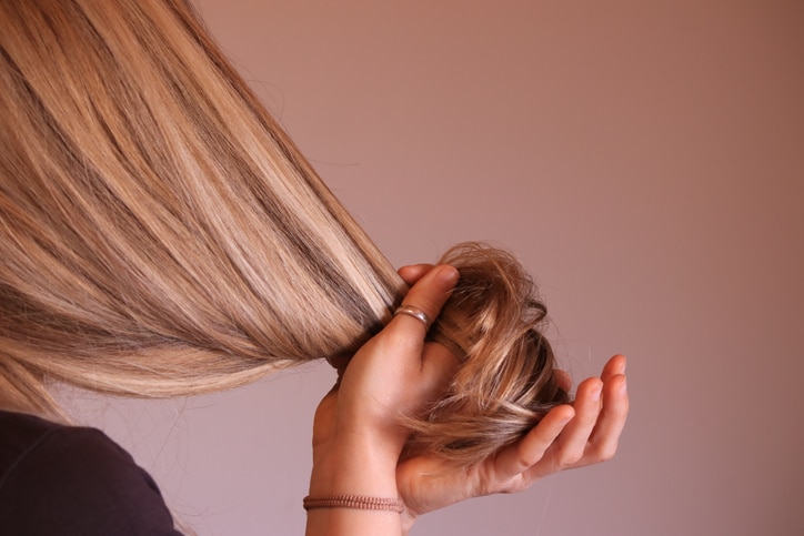 Beauty salon concept, Back view,Human Hair, Beauty Spa, Bleached Hair, Blond Hair, Hair