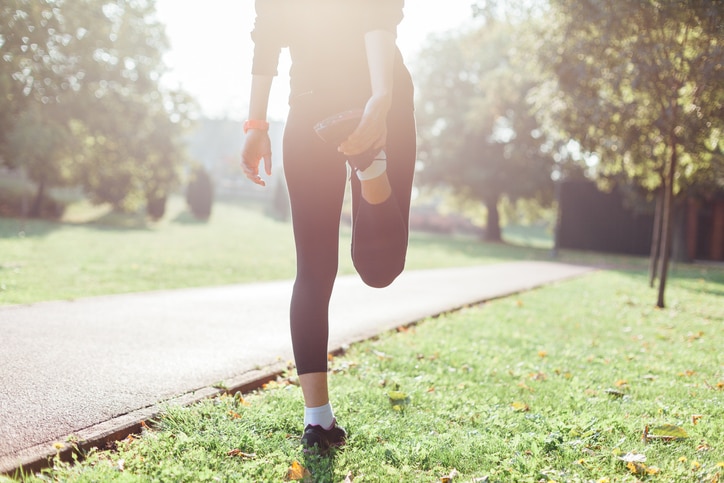 Runner Warming Up Before Running