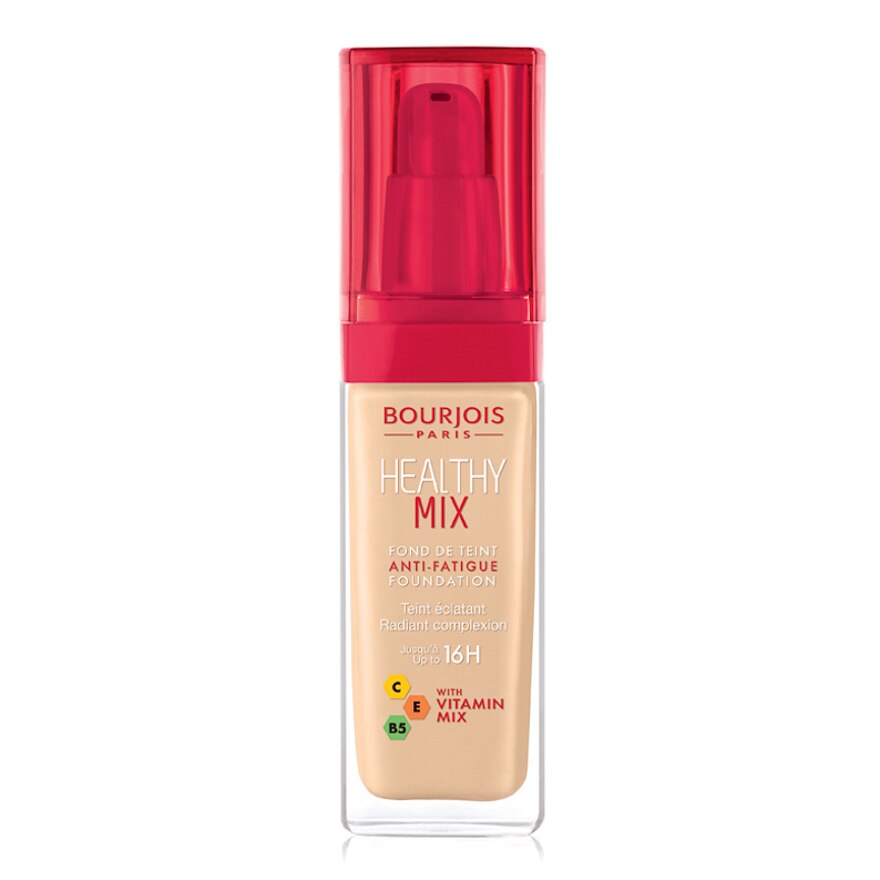 เมคอัพ 10 ชิ้นสุดปังที่วัตสันออนไลน์2020 - Bourjois Healthy Mix Anti-Fatigue Foundation 30ml. #51 Light Vanilla