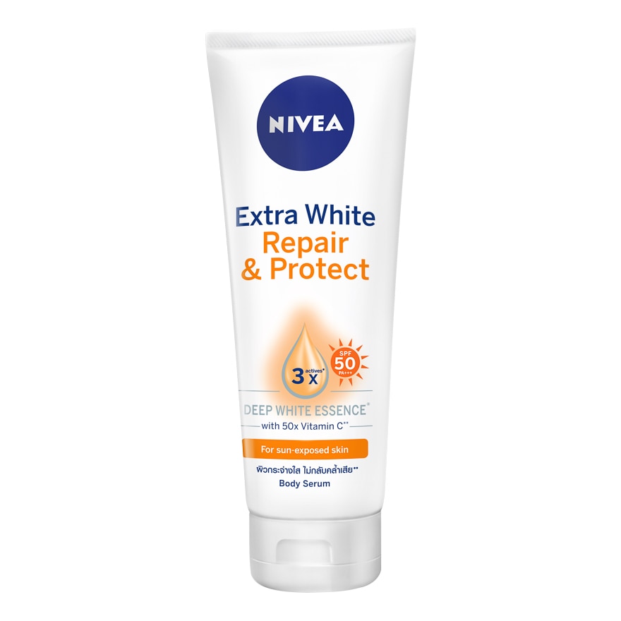 10 กันแดดยูวีตัวร้ายสุดปังขายดีที่วัตสัน - Nivea Extra White Repair & Protect Serum 320 Ml.