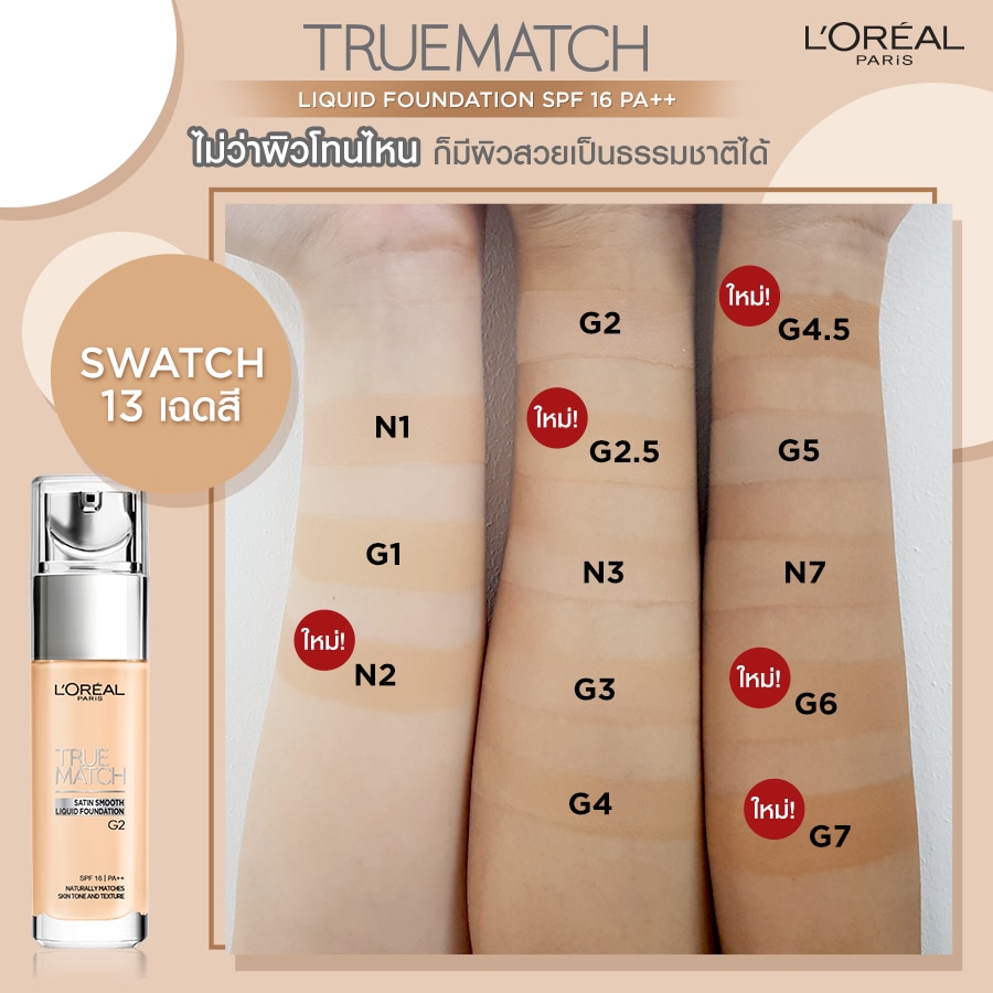 ครีมรองพื้น LOREAL TRUE MATCH LIQUID FOUNDATION