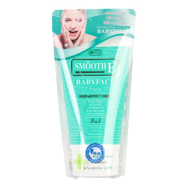 Smooth E Babyface Foam โฟมล้างหน้าสําหรับผิวแพ้ง่าย