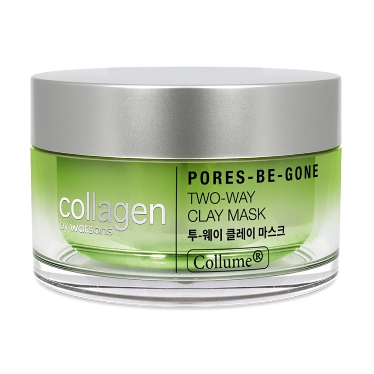 Collagen by Watsons Pores-Be-Gone Two-Way Clay Mask มาสก์โคลนพอกผิวช่วยรักษารูขุมขนกว้าง