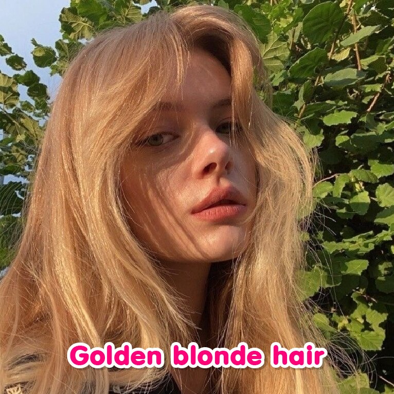 สีผมสวย ๆ หน้าสว่าง Golden blonde hair