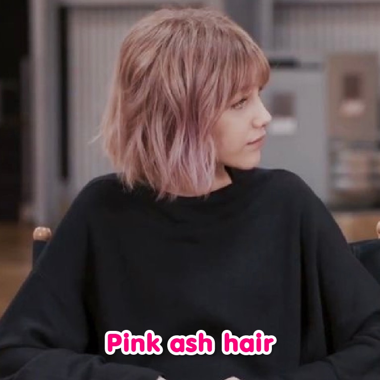 สีผมสวย ๆ หน้าสว่าง Pink ash hair