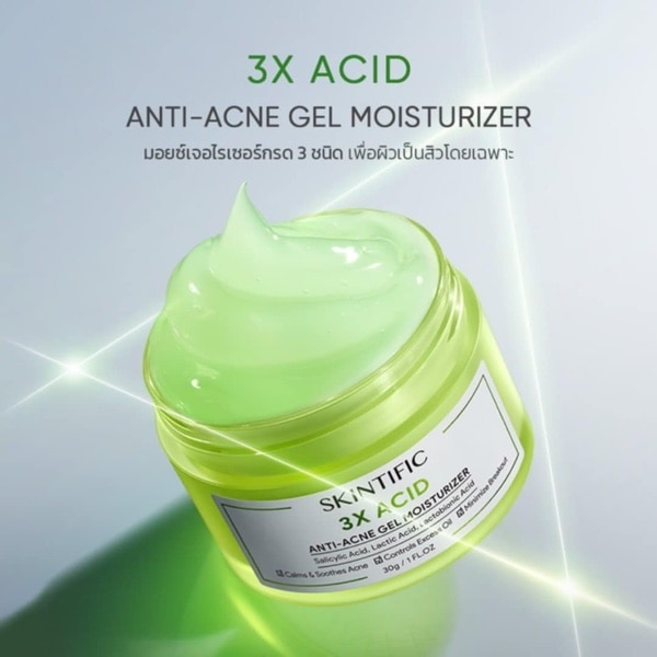 SKINTIFIC 3X Acid Anti-Acne Gel Moisturizer