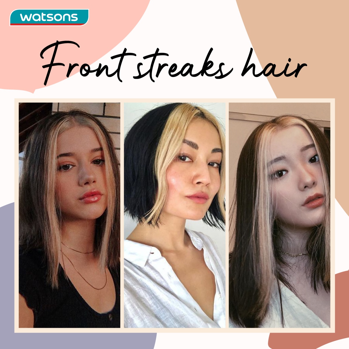 เทรนด์สีผม2020 - FRONT STREAKS HAIR