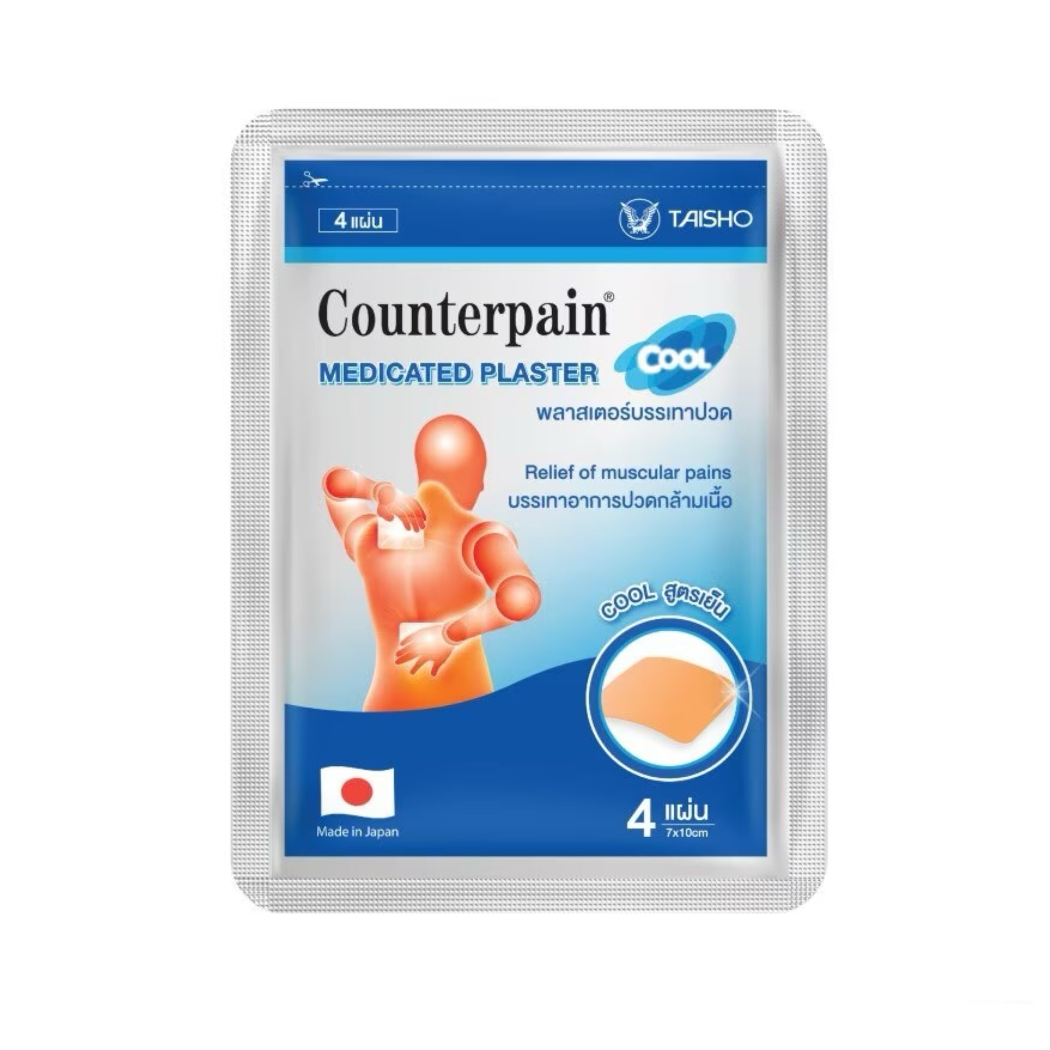 พลาสเตอร์แก้ปวด เคาน์เตอร์เพน พลาสเตอร์ สูตรเย็น