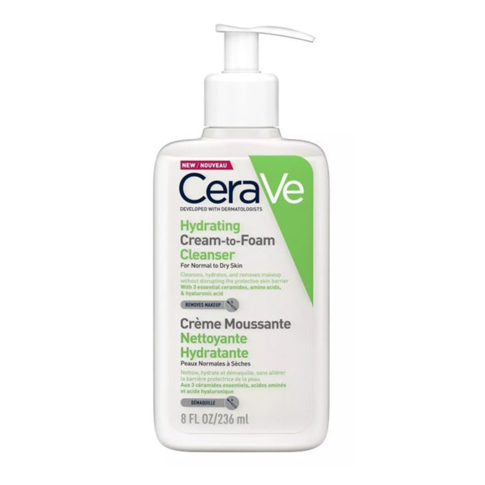 โฟมล้างหน้า cerave Hydrating Cream-to-Foam Cleanser