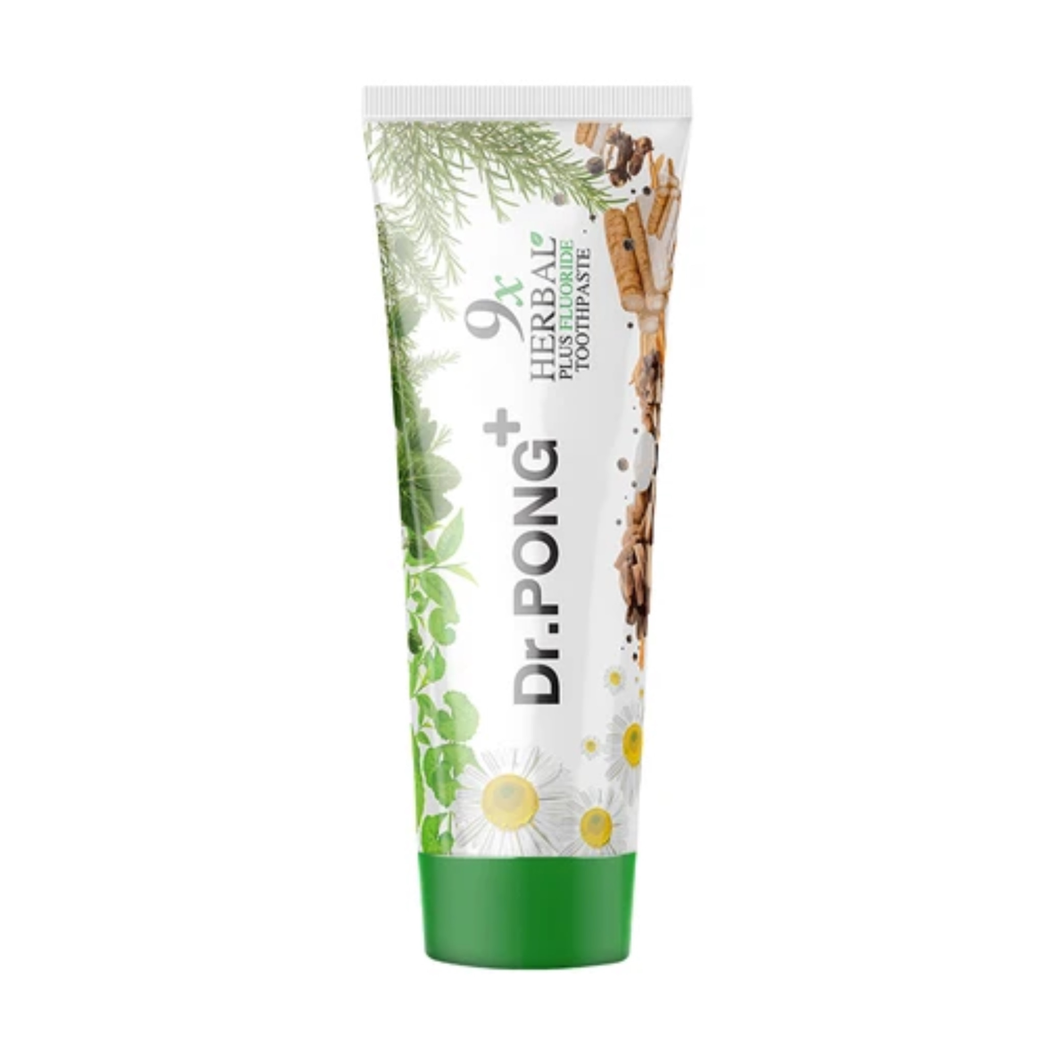 Dr.PONG 9x Herbal Plus ยาสีฟันที่มีฟลูออไรด์ สมุนไพร ป้องกันฟันผุ