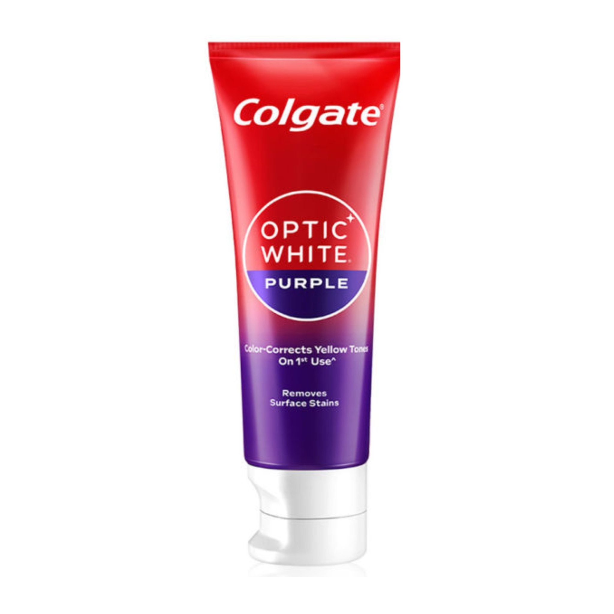 Colgate Optic White Purple ยาสีฟันฟลูออไรด์ แก้ฟันเหลืองช่วยให้ฟันขาวสว่าง