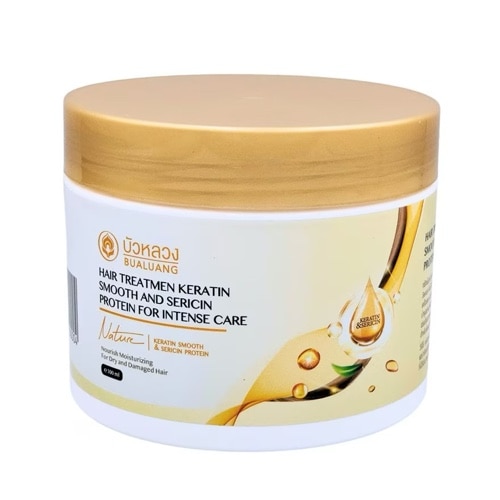 ทรีทเม้นท์ผม Bualuang Hair Treatment Keratin Smooth Sericin Protein