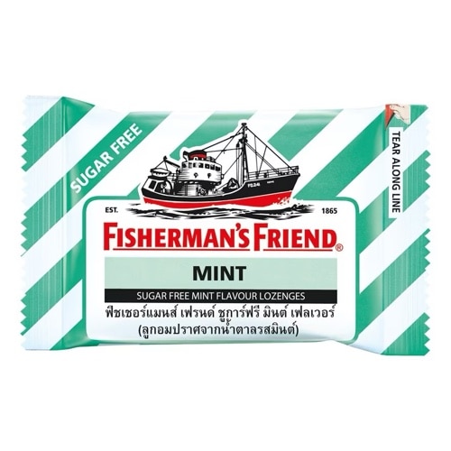 ยาอมแก้เจ็บคอ Fisherman's Friend Sugar Free Mint รสมิ้นต์ปราศจากน้ำตาล