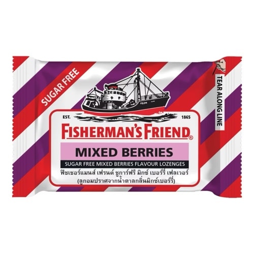  ยาอมแก้เจ็บคอ Fisherman's Friend Sugar Free Mixed Berries รสมิกซ์เบอร์รี่