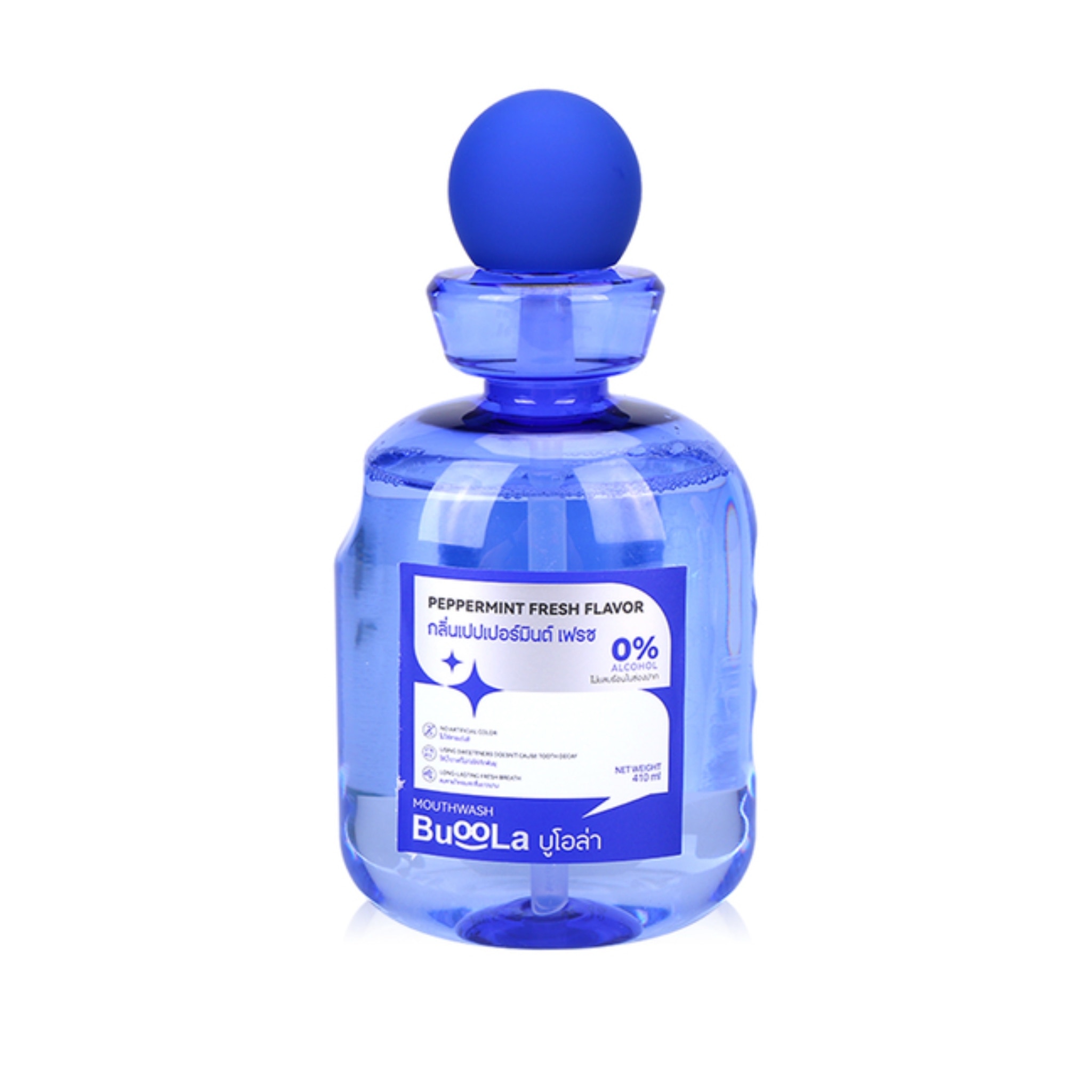 น้ำยาบ้วนปาก Buoola Mouthwash Peppermint Fresh Flavor 0%