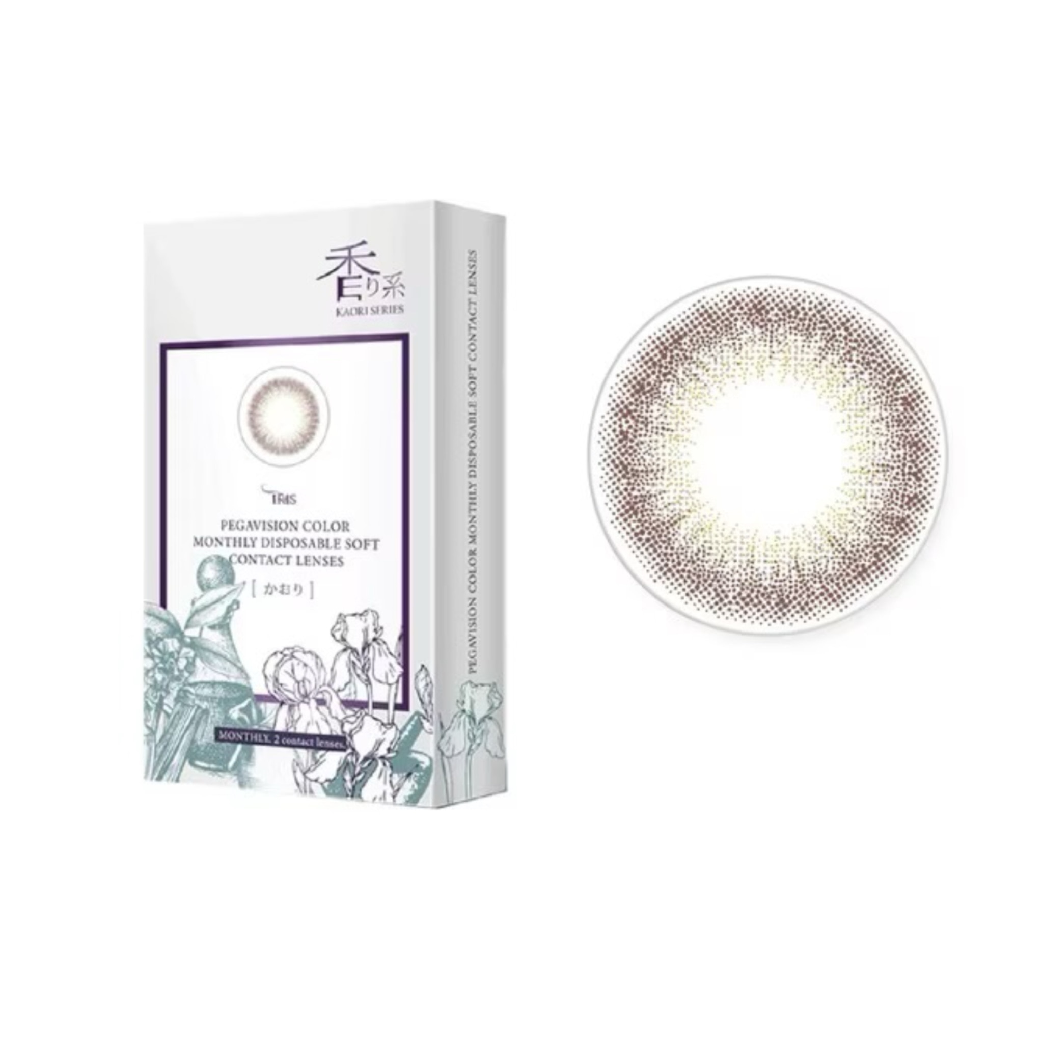  Pegavision คาโอริ ไอริส เกรย์ คอนแทคเลนส์สายตาสั้น รายเดือน