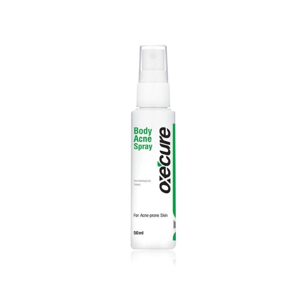 รักษาสิวที่หลังด้วย Oxe'Cure Body Acne Spray