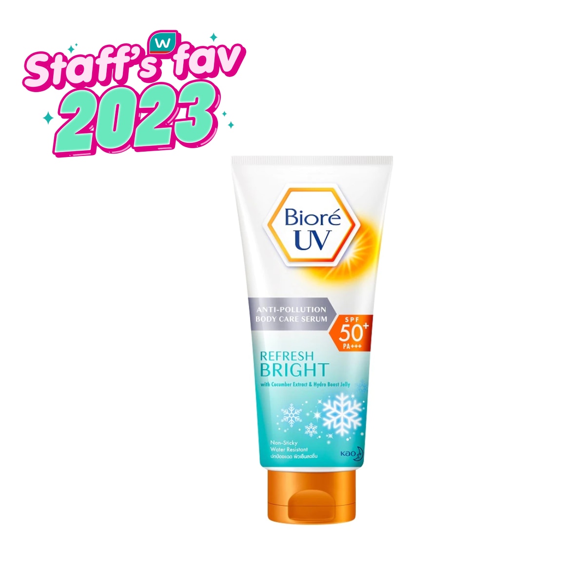 กันแดดทาตัวซื้อซ้ำ  Biore UV Anti Pollution Body Care Serum Refresh Bright SPF50+ PA+++ 