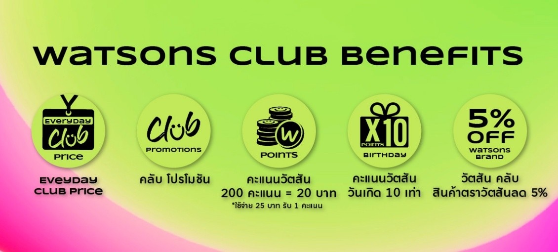 สมาชิกวัตสัน คลับ มีแต่ได้กับได้