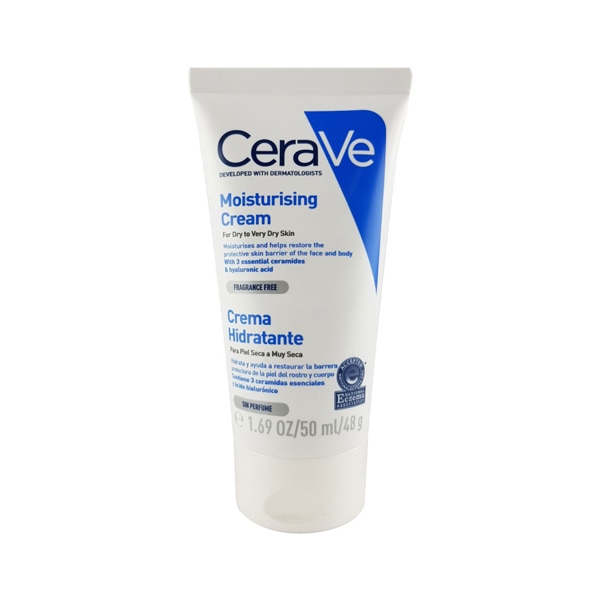 สกินแคร์ผิวแพ้ง่ายและครีมทาหน้าผิวแพ้ง่ายจาก CeraVe Moisturizing Cream ให้ผิวเนียนนุ่มชุ่มชื้นยาวนาน