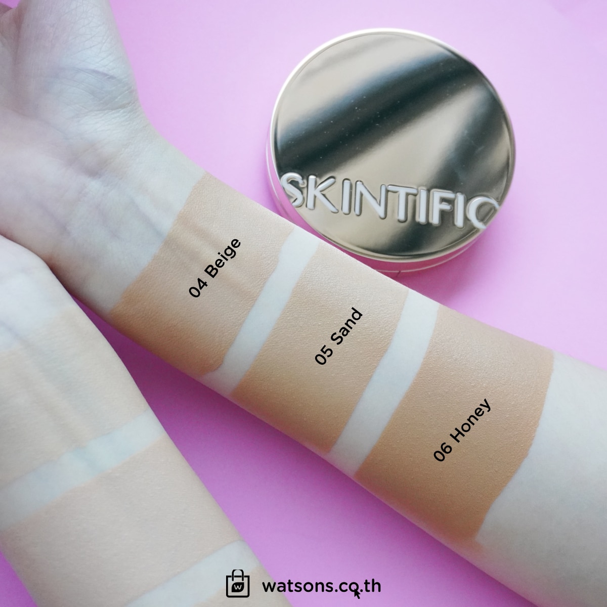 สวอชคุชชั่น Skintific ทั้ง 6 โทน 7 เฉดสี