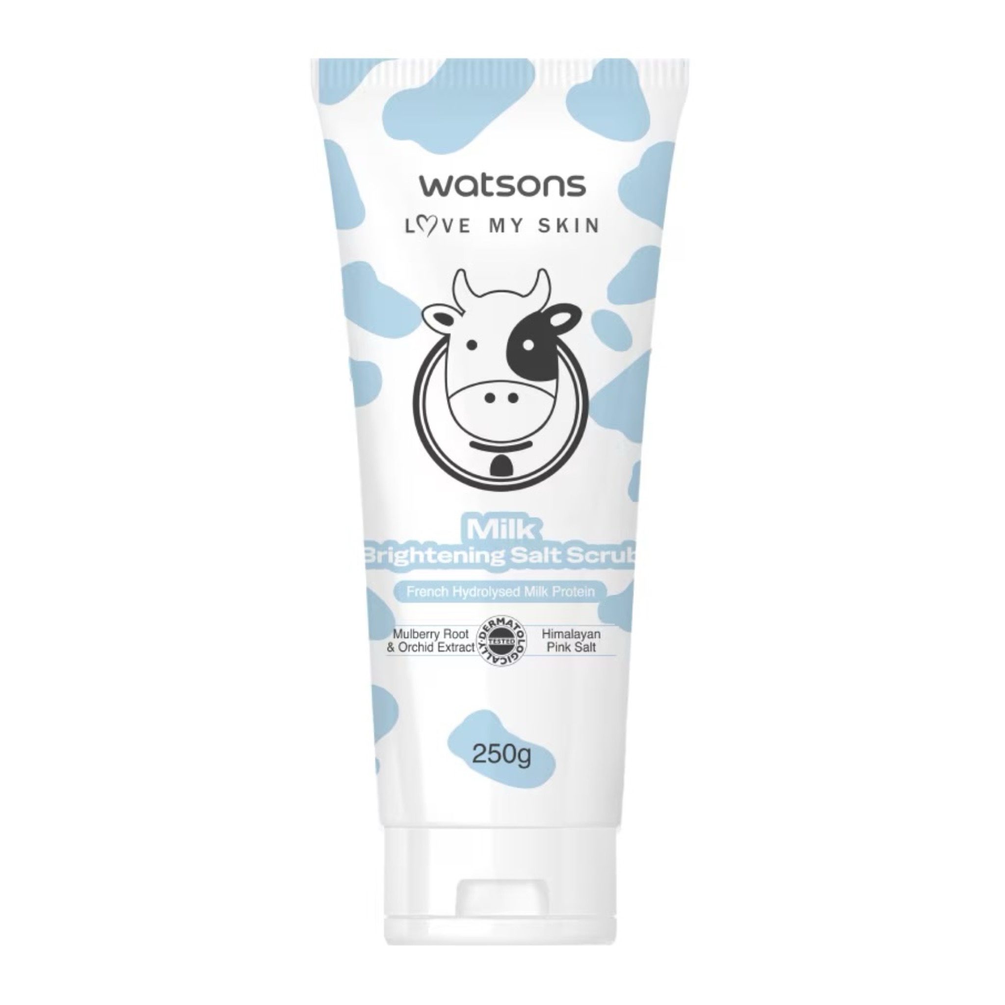สครับผิว Watsons Milk Brightening Salt Scrub เกลือสปาหิมาลายันสูตรกระจ่างใส