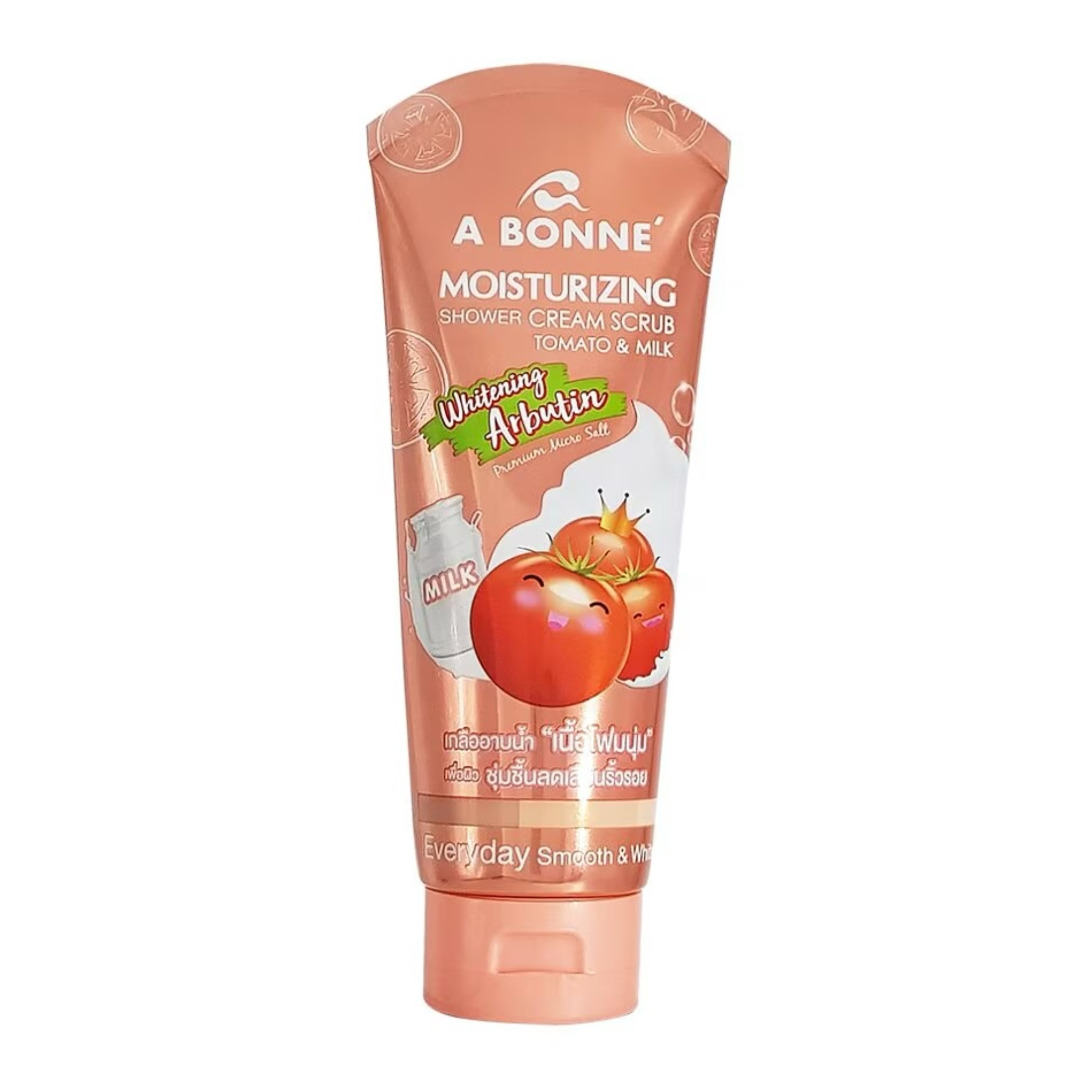  สครับผิว A Bonne Moisturizing Shower Cream Scrub Tomato & Milk 3-in-1