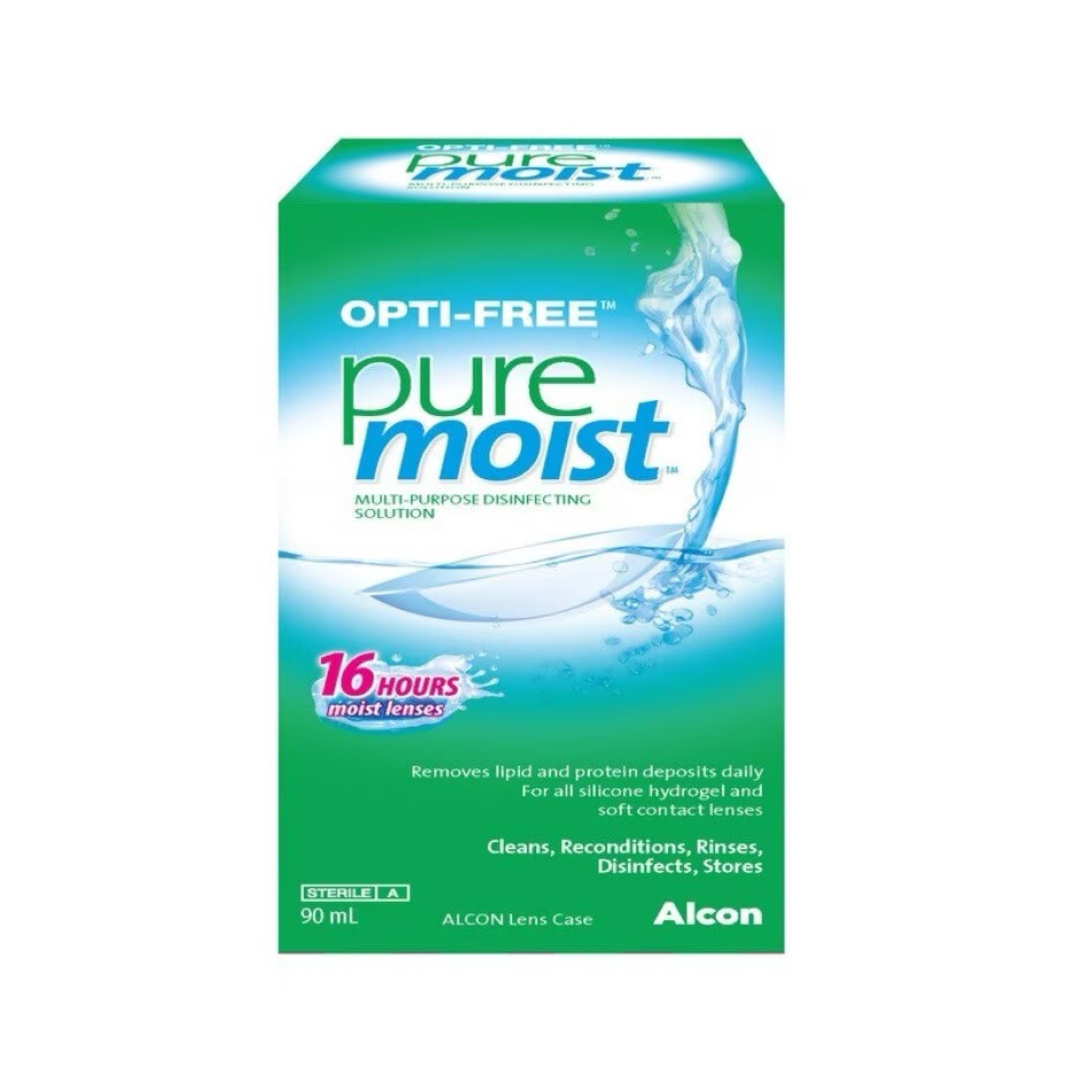 น้ำยาล้างคอนแทคเลนส์ Opti-Free Pure Moist อเนกประสงค์ HydraGlyde