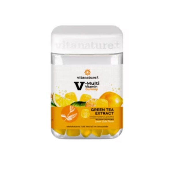 Vitanature+ ไวตาเนเจอร์พลัส วี-มัลติ วิตามิน กัมมี่ กลิ่นเลมอนโซดา