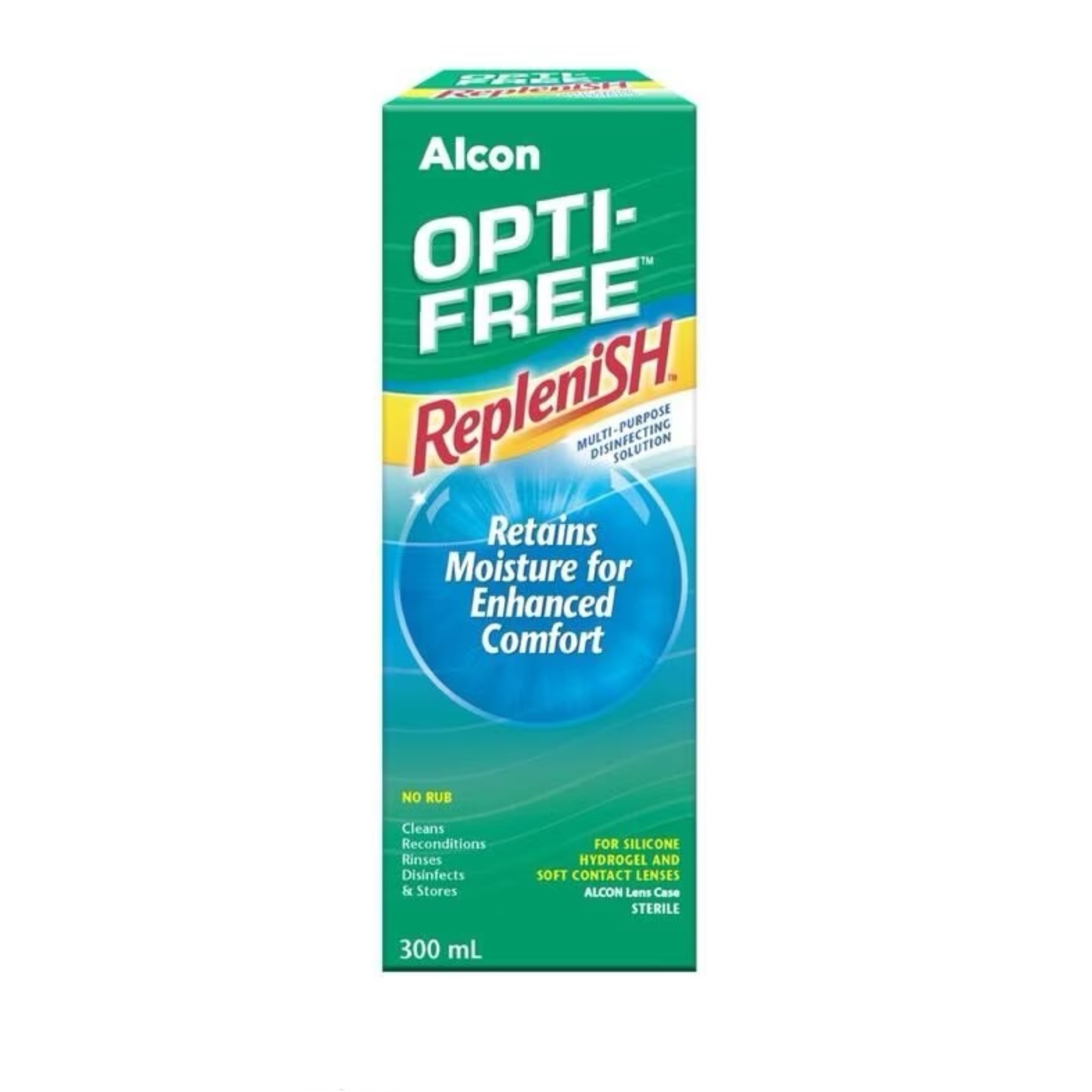 น้ำยาล้างคอนแทคเลนส์ Opti-Free Replenish เทคโนโลยี Tearglyde 14 ชั่วโมง