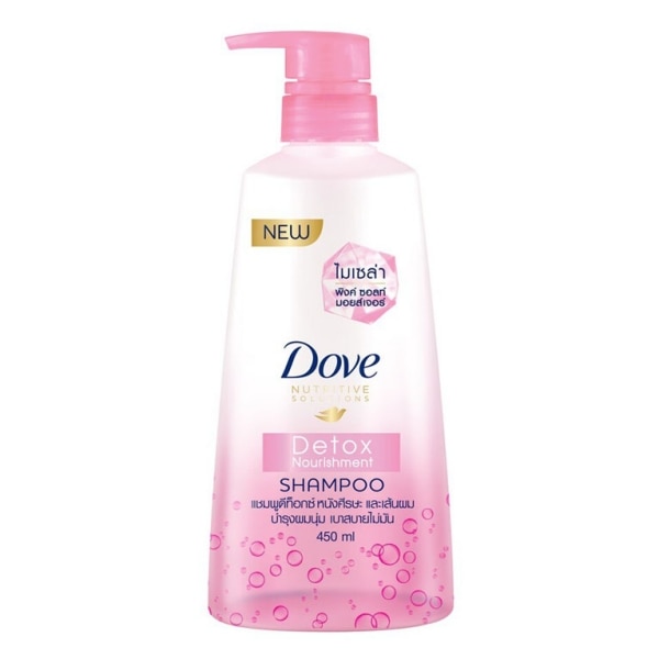 แชมพูดีท็อกซ์ล้างสารเคมีผม Dove Nutritive Solution Detox Nourishment Shampoo