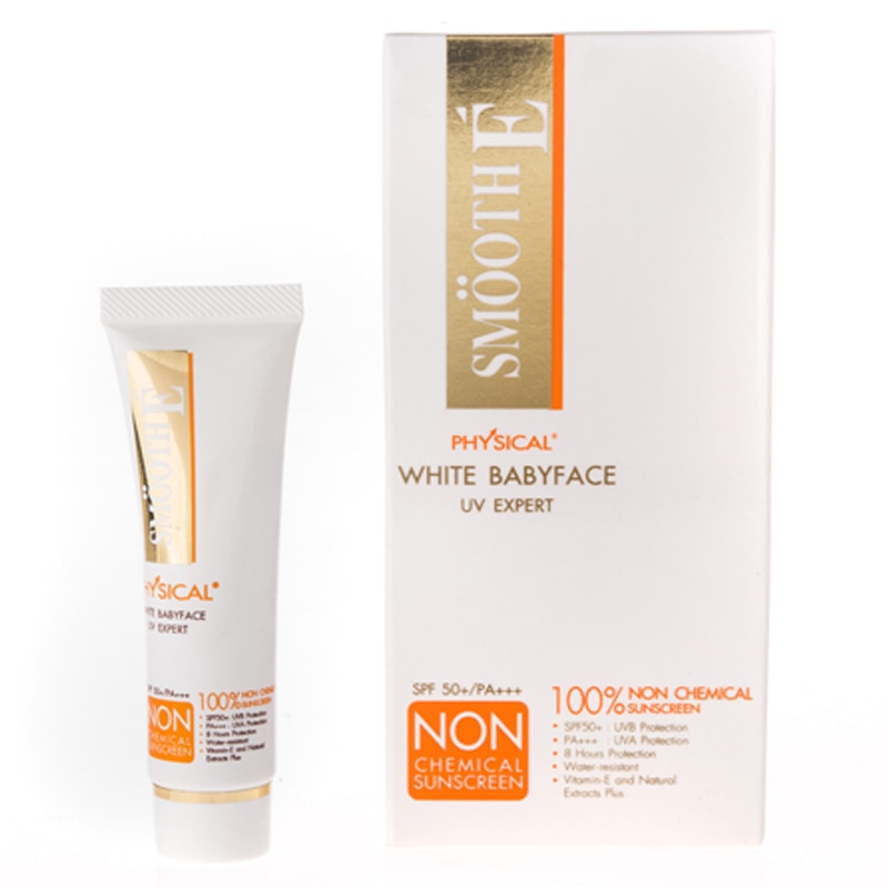 กันแดดหน้าหนาว - Smooth E Physical White Babyface UV Expert SPF50+PA+++