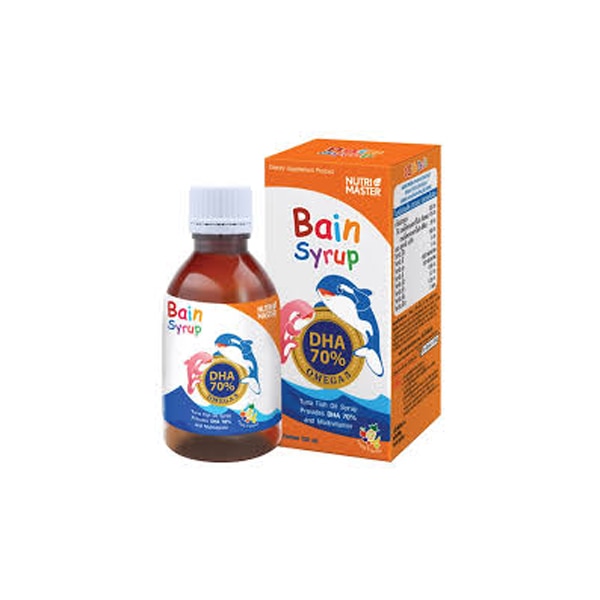 อาหารเสริมน้ำมันปลา Nutri Master Bain Syrup