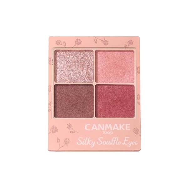 กลิตเตอร์ทาตาจาก Canmake Silky Souffle Eyes (Matte Type) สี M03 Rose Heat สวย ติดทน