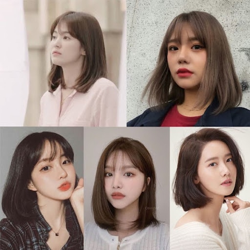 ผมทรงเกาหลีผู้หญิงแบบ Long Bob เสริมวอลลุ่ม ดูผมหนาเป็นทรงธรรมชาติ