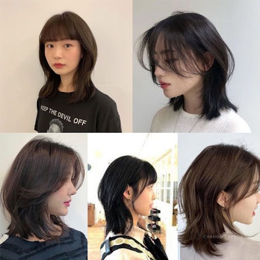 ผมทรงผู้หญิงเกาหลีประบ่า Medium Hush Cut สไตล์เกาหลีเก๋ ๆ จัดทรงง่าย