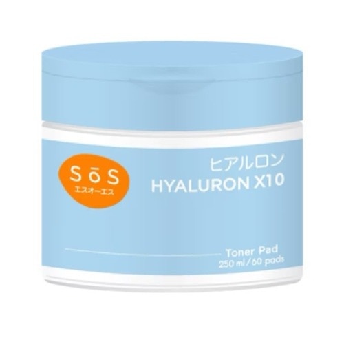 โทนเนอร์แพด SOS Hyaluron X10 Toner Pad เติมไฮยา 10 ชนิด