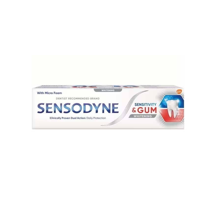 ยาสีฟันลดอาการเสียวฟัน Sensodyne เซนซิทิวิตี้ แอนด์ กัม ไวท์เทนนิ่ง
