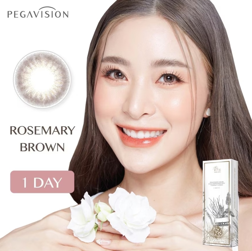 คอนแทคเลนส์รายวัน PEGAVISION พีก้าวิชั่น คาโอริ โรสแมรี่ บราวน์ 