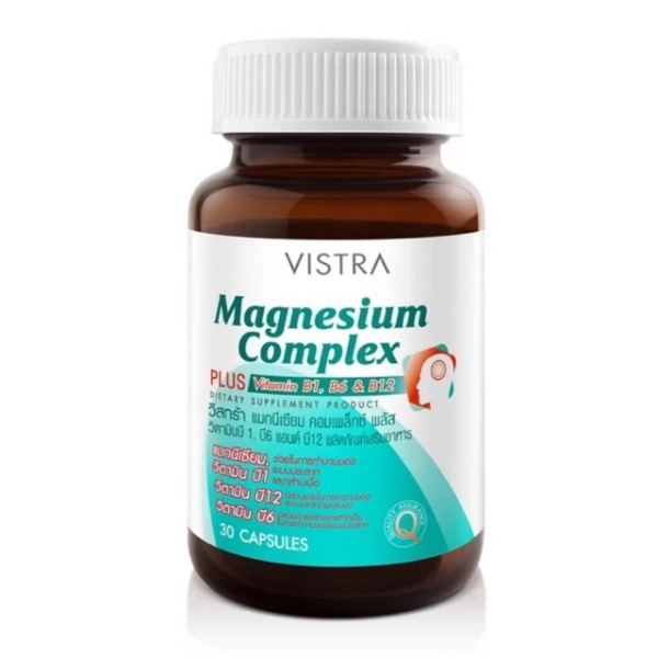 Vistra Magnesium Complex Plus Vitamin B1 B6 B12 ลดปวดเมนส์&nbsp;