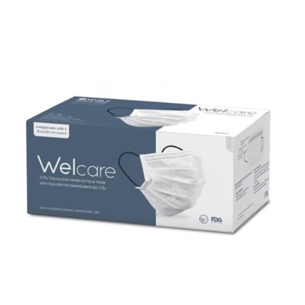 Welcare Disposable Face Mask หน้ากากอนามัยป้องกันไอจากมลภาวะ