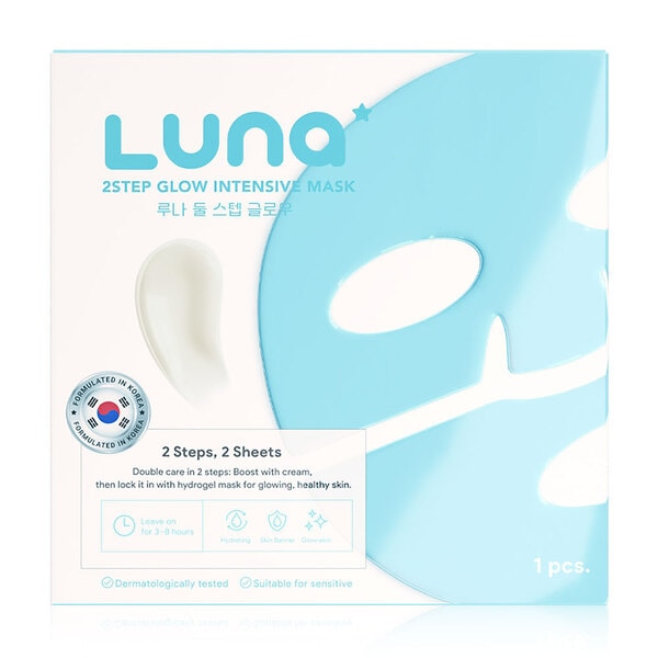 Luna 2Step Glow Intensive Hydrogel Mask มาส์กไฮโดรเจลข้ามคืนผิวฉ่ำวาว&nbsp;