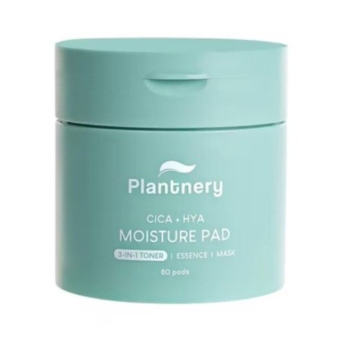โทนเนอร์แผ่น PLANTNERY Cica + Hya Moisture Pad ปลอบประโลมผิว