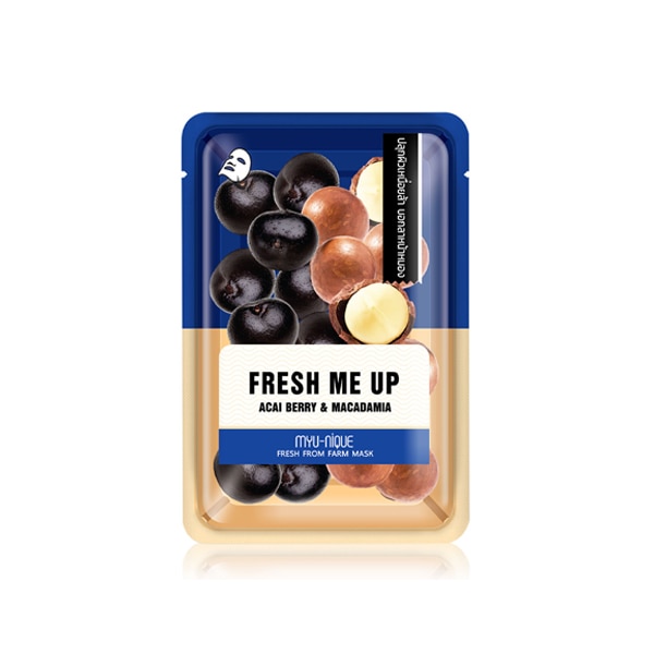 ที่มาร์คหน้า Myu-Nique Fresh From Farm Acai Berry Macadamia Mask