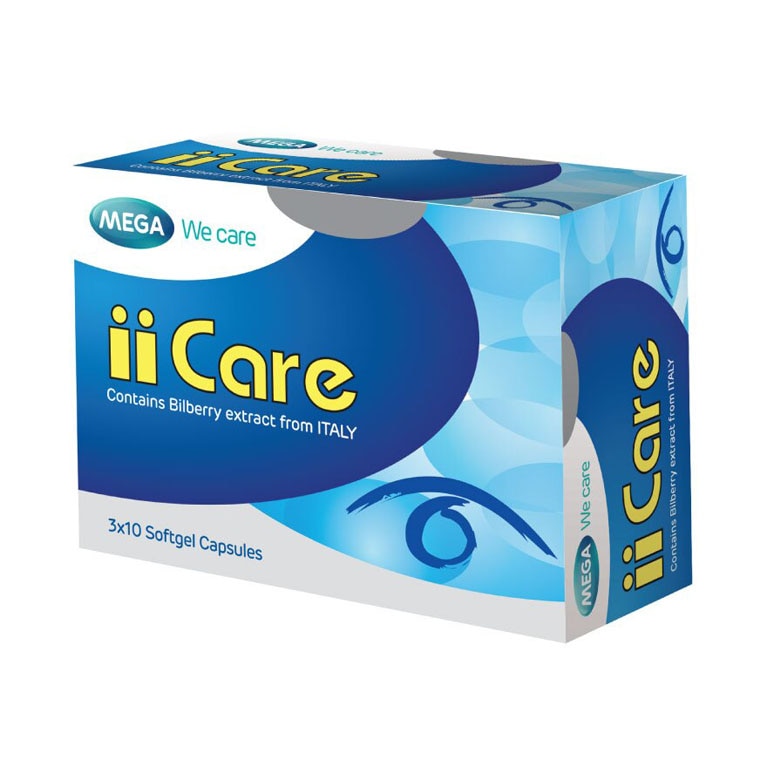 Mega We Care iiCare วิตามินบํารุงสายตาที่มีส่วนผสมของสารอาหารแบบครบถ้วน