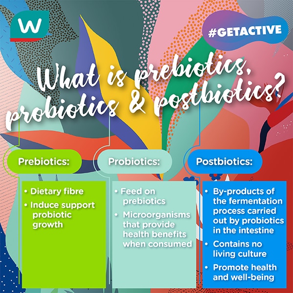 Prebiotics, probiotics, postbiotics