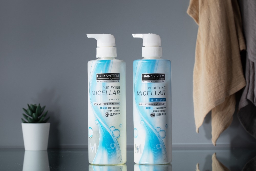 Dandruff prone hair & scalp: Micellar Botanical Deep Purifying Shampoo & Conditioner