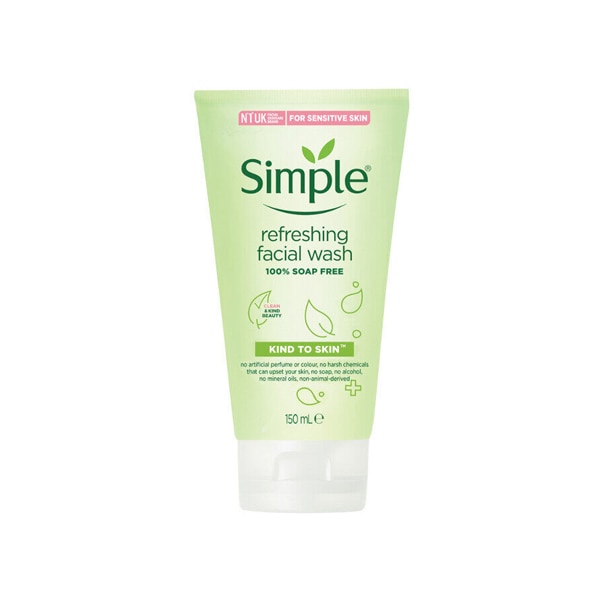 ใช้เจล SIMPLE Refreshing Facial Gel Wash ก่อนลงครีมทาหน้าผิวแพ้ง่าย